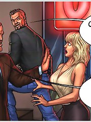 Premier comics porn with busty bitch disgraced in public night club