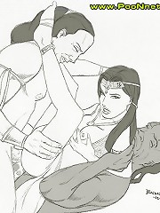 Interracial comics is the most interesting and exciting part on cartoon porn