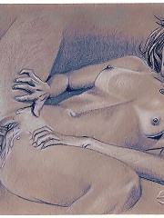 Interracial hot comics with cute lesbo girls, shemales and group sex